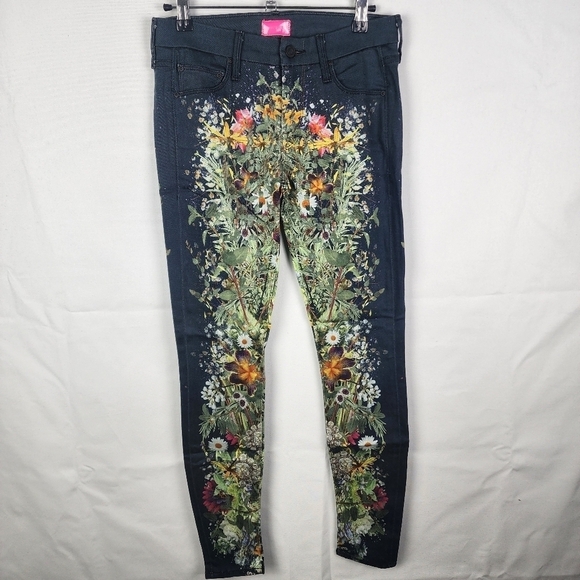 MOTHER Denim Jeans- The Looker Wild Flower Size 26 - Picture 2 of 8